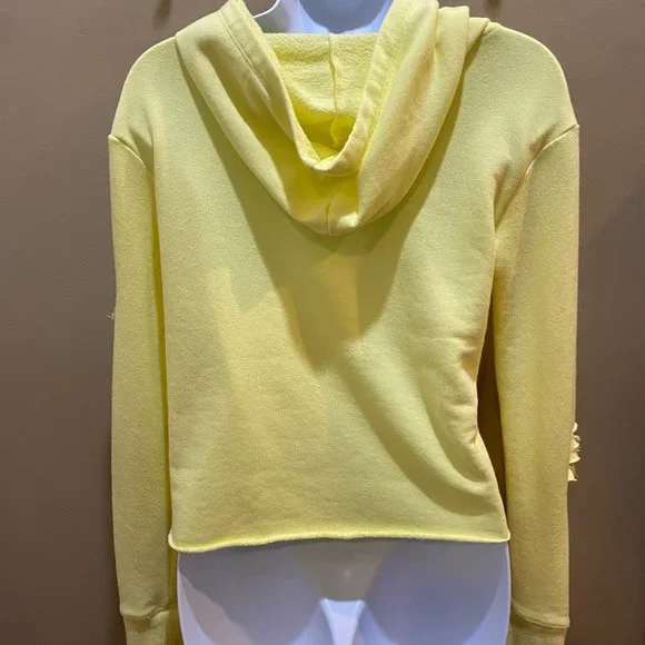 NWOT stylish Justice hooded palm tree sweatshirt with cut-outs size 12 - Picture 6 of 6